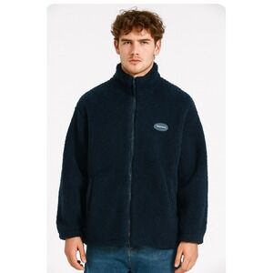 Aelfric Eden Sz Large Black‎ Sherpa Fleece Classical Jacket NWT UNISEX